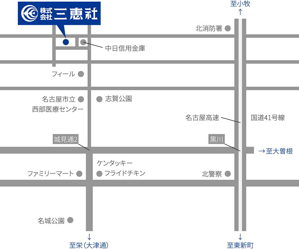 株式会社 三恵社 地図